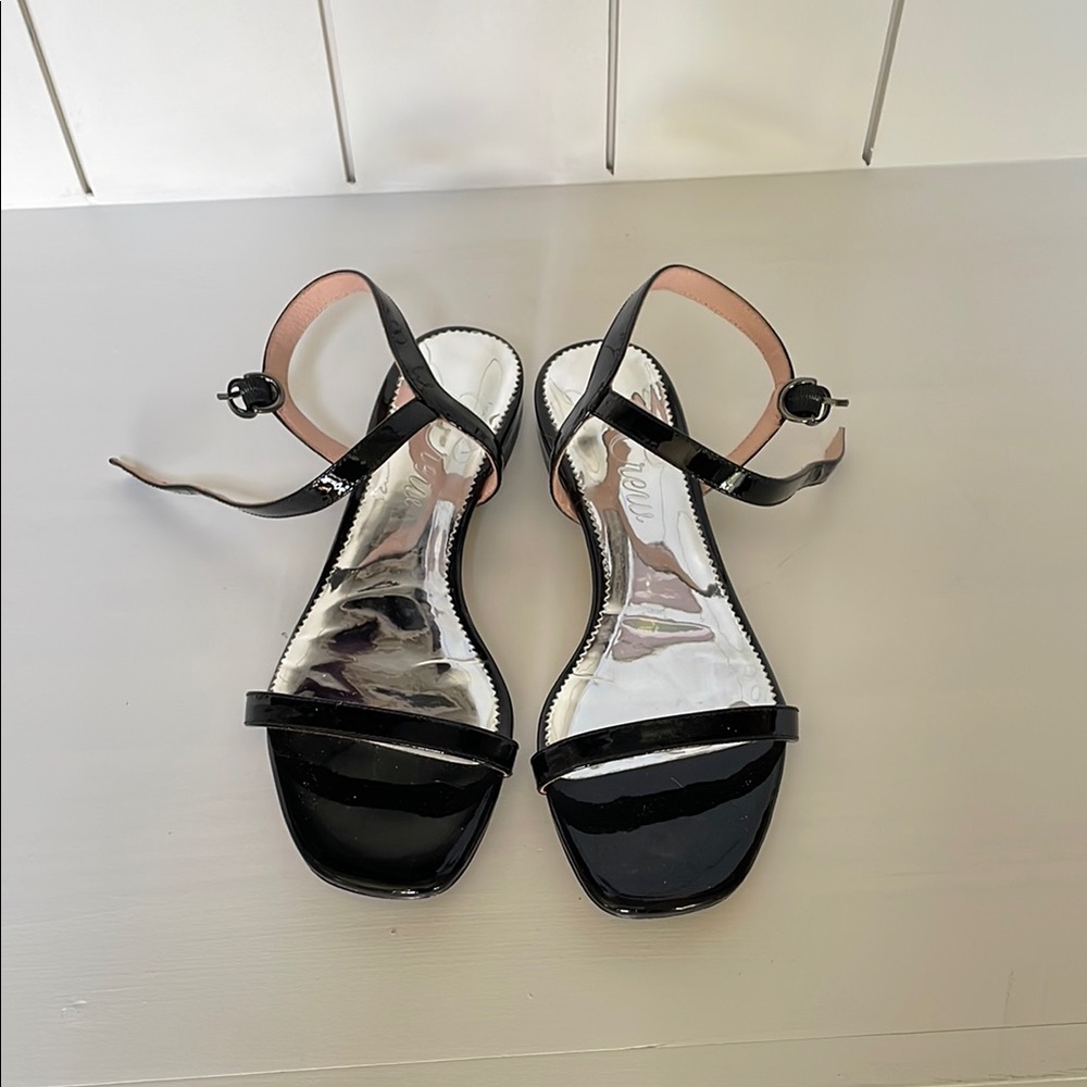J. Crew Black Patent Leather Sandals